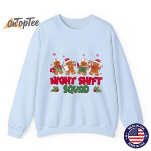 Nurse Christmas Night Shift Squad Gingerbread RN ER ED Sweatshirt 04