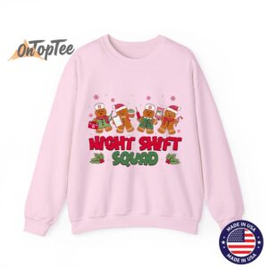 Nurse Christmas Night Shift Squad Gingerbread RN ER ED Sweatshirt 05