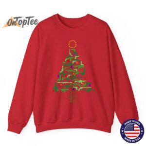 Patriotic Christmas Tree Sweatshirt with 2nd Amendment Gun 12