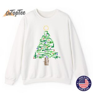 Patriotic Christmas Tree Sweatshirt with 2nd Amendment Gun 13
