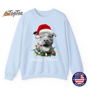 Pit Bull Santa Christmas Tree Lights Xmas Merry Pitmas Sweatshirt 3 Pit Bull Santa Christmas Tree Lights Xmas Merry Pitmas Sweatshirt 04
