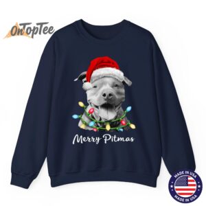Pit Bull Santa Christmas Tree Lights Xmas Merry Pitmas Sweatshirt 5 Pit Bull Santa Christmas Tree Lights Xmas Merry Pitmas Sweatshirt 06