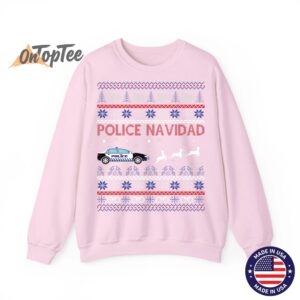 Police Navidad Ugly Christmas Design Sweatshirt 02