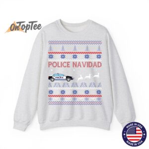 Police Navidad Ugly Christmas Design Sweatshirt 04