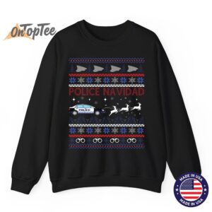 Police Navidad Ugly Christmas Design Sweatshirt 08