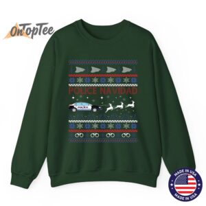 Police Navidad Ugly Christmas Design Sweatshirt 09