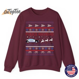 Police Navidad Ugly Christmas Design Sweatshirt 10