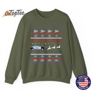 Police Navidad Ugly Christmas Design Sweatshirt 11