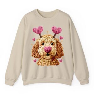 Retro Dog Goldendoodle Valentines Funny Gift Women Men Tee Sweatshirt 04