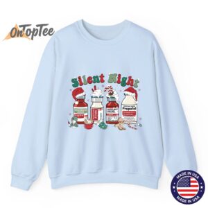 Retro Propofol Silent Night Funny Merry Christmas Sweatshirt 04