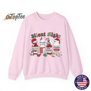 Retro Propofol Silent Night Funny Merry Christmas Sweatshirt 05