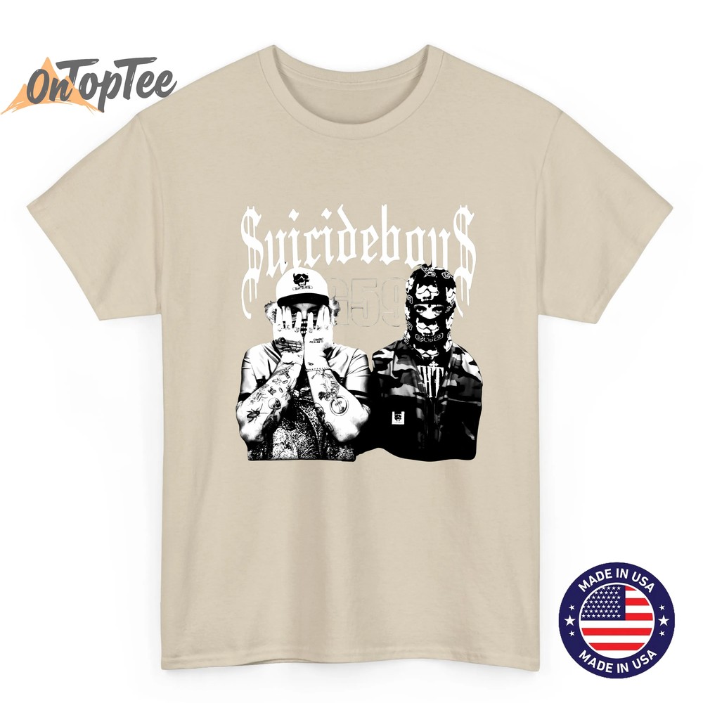 Retro SuicideBoys Grey 59 T-Shirt – Scrim & Ruby Da Cherry Vintage Rap Tee Retro SuicideBoys Grey 59 T-Shirt – Scrim & Ruby Da Cherry Vintage Rap Tee