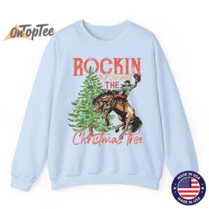 Rocking Around The Christmas Tree Cowboy Horse Sweatshirt