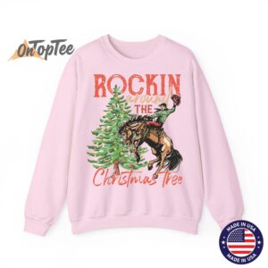 Rocking Around The Christmas Tree Cowboy Horse Sweatshirt 02