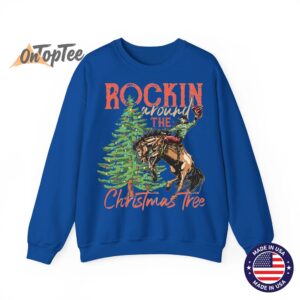 Rocking Around The Christmas Tree Cowboy Horse Sweatshirt 07