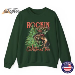 Rocking Around The Christmas Tree Cowboy Horse Sweatshirt 09