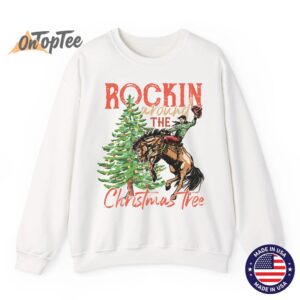 Rocking Around The Christmas Tree Cowboy Horse Sweatshirt 13