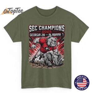 SEC Champions 2025 Bulldogs T-Shirt - Georgia vs Alabama Game Day Tee 3 SEC Champions 2025 Bulldogs T Shirt Georgia vs Alabama Game Day Tee 04