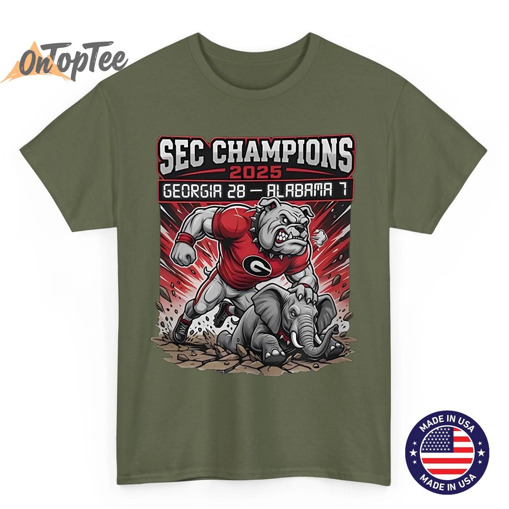 SEC Champions 2025 Bulldogs T-Shirt – Georgia vs Alabama Game Day Tee SEC Champions 2025 Bulldogs T-Shirt – Georgia vs Alabama Game Day Tee