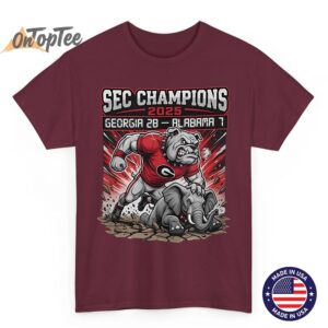 SEC Champions 2025 Bulldogs T-Shirt - Georgia vs Alabama Game Day Tee 4 SEC Champions 2025 Bulldogs T Shirt Georgia vs Alabama Game Day Tee 05