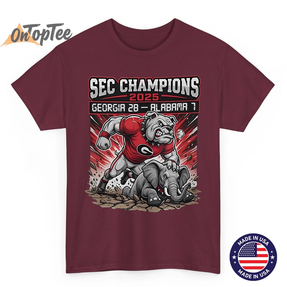 SEC Champions 2025 Bulldogs T-Shirt – Georgia vs Alabama Game Day Tee SEC Champions 2025 Bulldogs T-Shirt – Georgia vs Alabama Game Day Tee