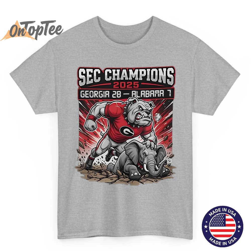 SEC Champions 2025 Bulldogs T-Shirt – Georgia vs Alabama Game Day Tee SEC Champions 2025 Bulldogs T-Shirt – Georgia vs Alabama Game Day Tee