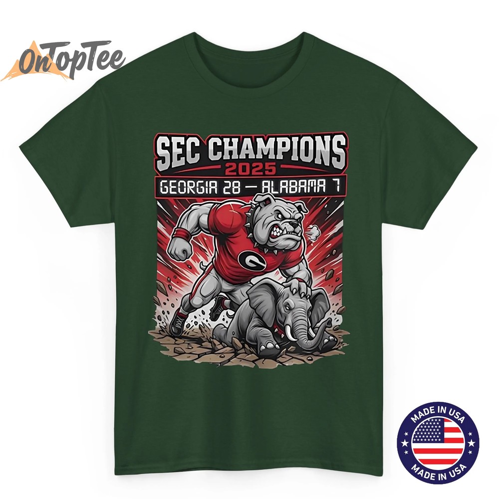 SEC Champions 2025 Bulldogs T-Shirt – Georgia vs Alabama Game Day Tee SEC Champions 2025 Bulldogs T-Shirt – Georgia vs Alabama Game Day Tee