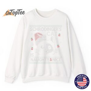 Schrodingers Cat Is Naughty And Nice Christmas Sweatshirt 11