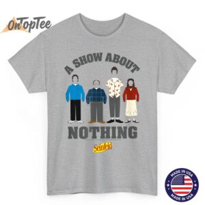 Seinfeld Group Shot Cartoon Line Up A Show About Nothing T Shirt 02