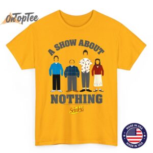 Seinfeld Group Shot Cartoon Line Up A Show About Nothing T Shirt 03