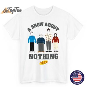 Seinfeld Group Shot Cartoon Line Up A Show About Nothing T Shirt 04