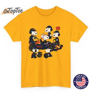Snoopy Red Bull Racing Pit Crew T Shirt Formula 1 Motorsport Fan Tee 05