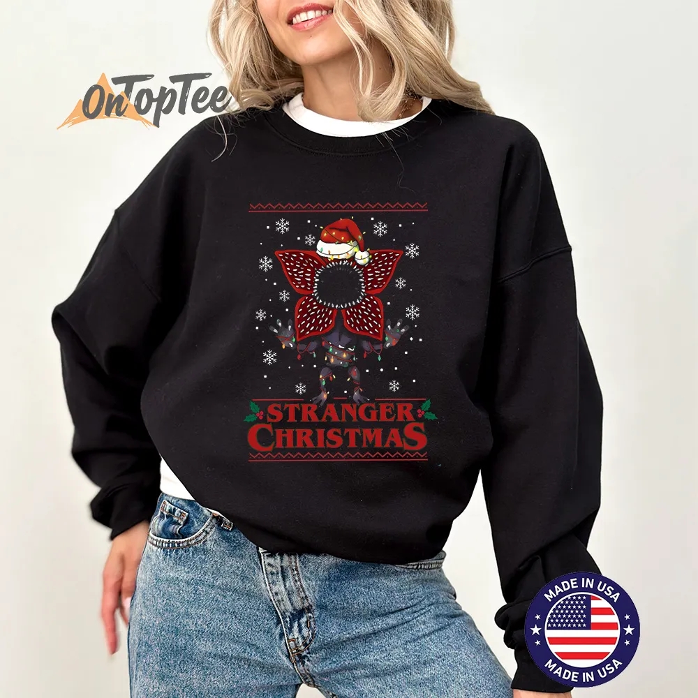 Stranger Christmas Demogorgon Ugly Xmas Sweatshirt Stranger Christmas Demogorgon Ugly Xmas Sweatshirt