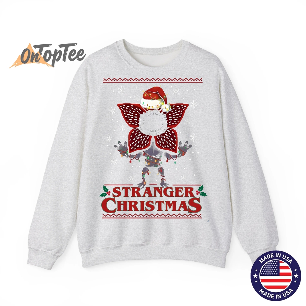 Stranger Christmas Demogorgon Ugly Xmas Sweatshirt Stranger Christmas Demogorgon Ugly Xmas Sweatshirt