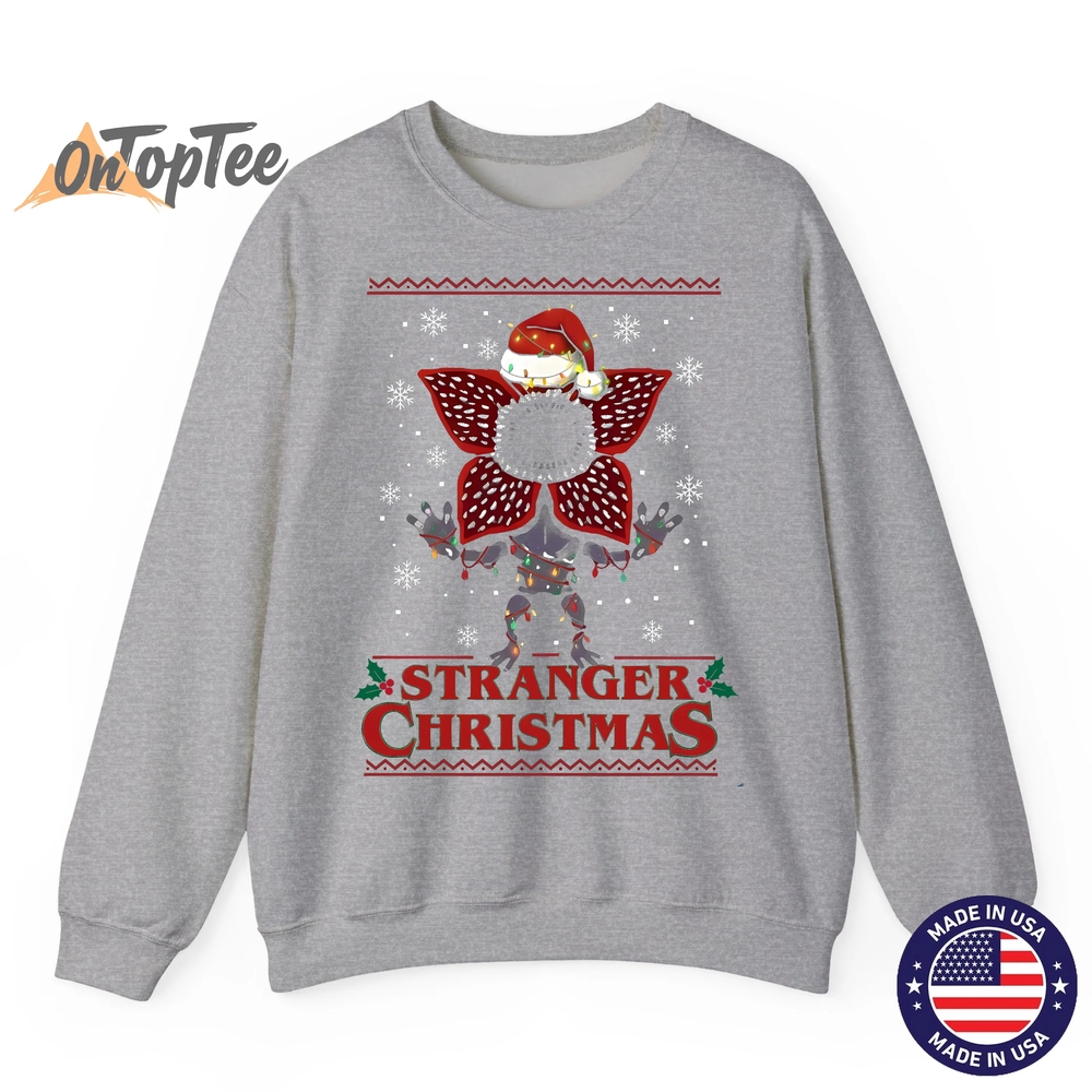 Stranger Christmas Demogorgon Ugly Xmas Sweatshirt Stranger Christmas Demogorgon Ugly Xmas Sweatshirt