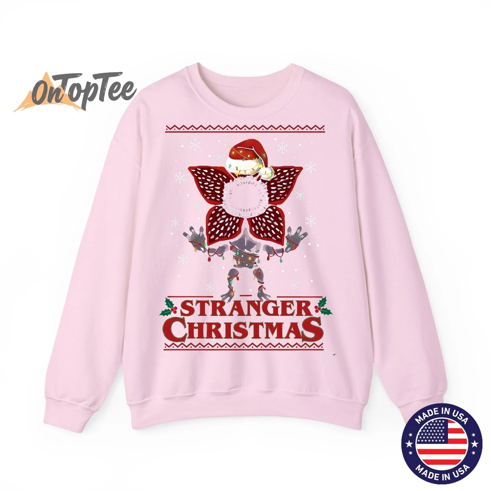 Stranger Christmas Demogorgon Ugly Xmas Sweatshirt Stranger Christmas Demogorgon Ugly Xmas Sweatshirt