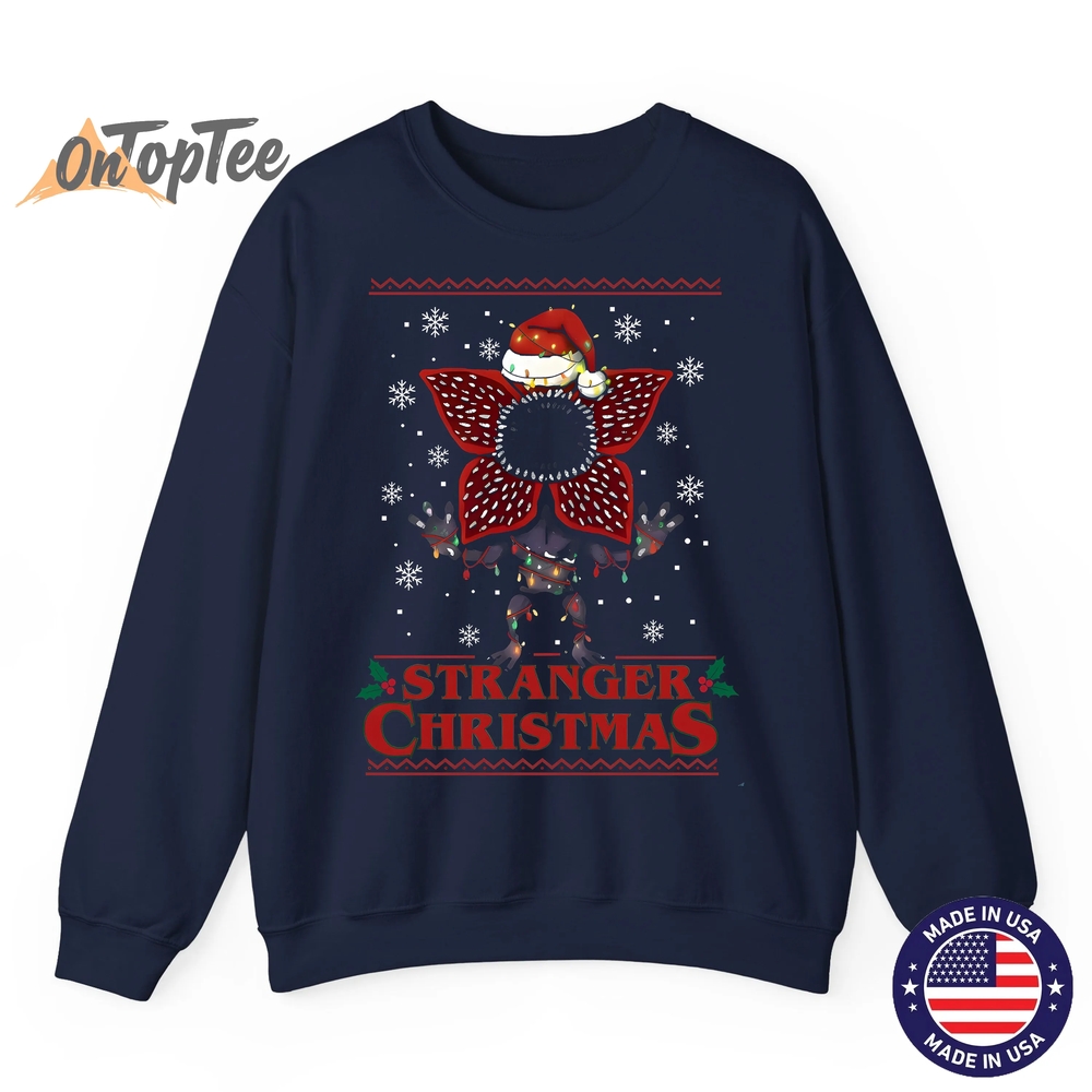 Stranger Christmas Demogorgon Ugly Xmas Sweatshirt Stranger Christmas Demogorgon Ugly Xmas Sweatshirt
