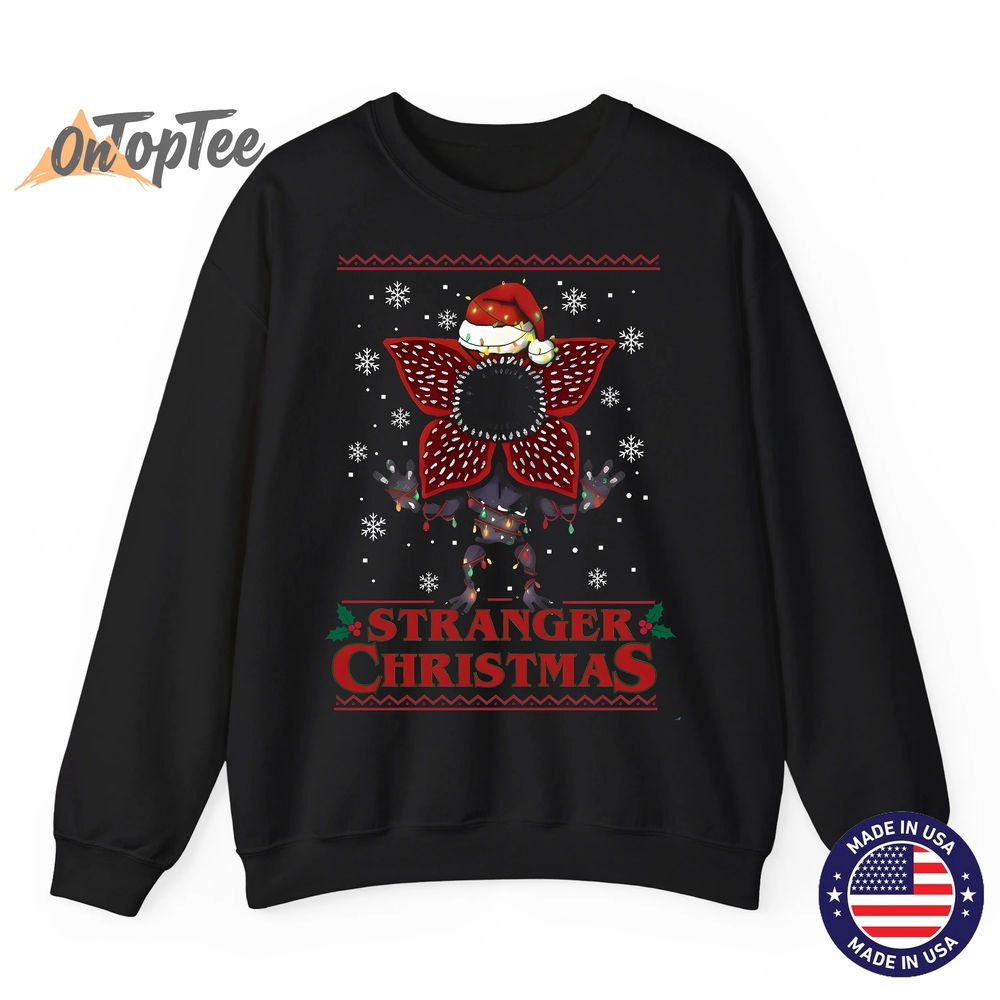 Stranger Christmas Demogorgon Ugly Xmas Sweatshirt Stranger Christmas Demogorgon Ugly Xmas Sweatshirt