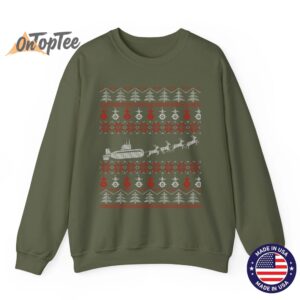 Submariner Christmas Ugly Sweatshirt for Submarine Service 09
