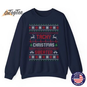 Tachy Christmas Nurse Tele Tech EKG Ugly Sweatshirt 5 Tachy Christmas Nurse Tele Tech EKG Ugly Sweatshirt 06