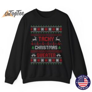Tachy Christmas Nurse Tele Tech EKG Ugly Sweatshirt 6 Tachy Christmas Nurse Tele Tech EKG Ugly Sweatshirt 07