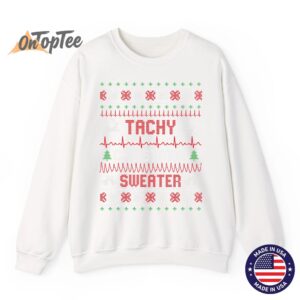 Tachy Christmas Nurse Tele Tech EKG Ugly Sweatshirt 10 Tachy Christmas Nurse Tele Tech EKG Ugly Sweatshirt 11