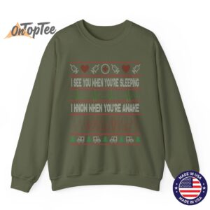 Tachy Nurse Ugly Christmas Doctor Medical Sweatshirt I SEE YOU WHEN YOURE S 11