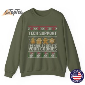 Tech Support Im Here To Delete Your Cookies Christmas Sweatshirt 09