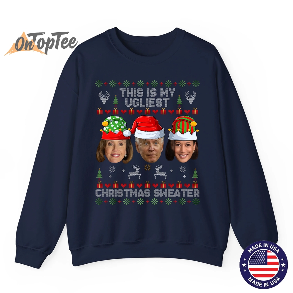 This Is My Ugliest Christmas Funny Joe Biden Kamala Sweatshirt This Is My Ugliest Christmas Funny Joe Biden Kamala Sweatshirt