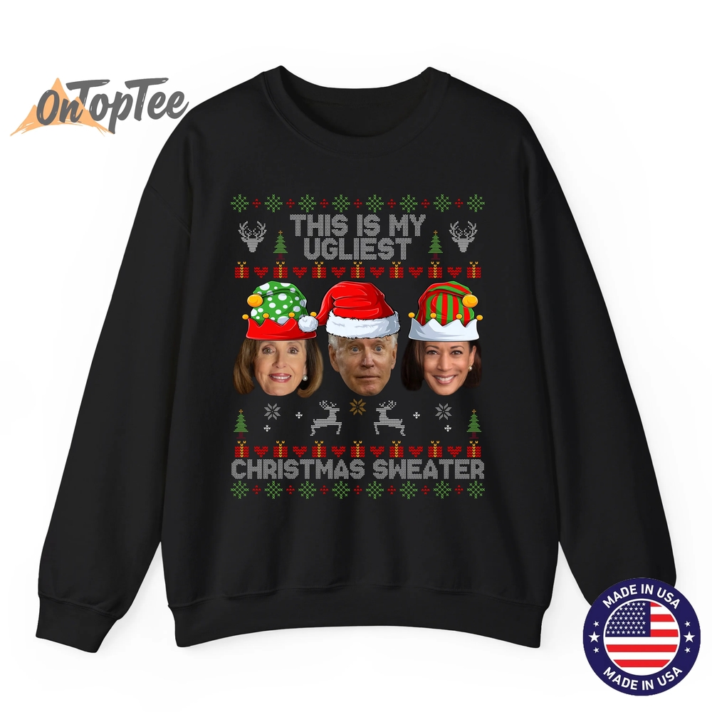 This Is My Ugliest Christmas Funny Joe Biden Kamala Sweatshirt This Is My Ugliest Christmas Funny Joe Biden Kamala Sweatshirt