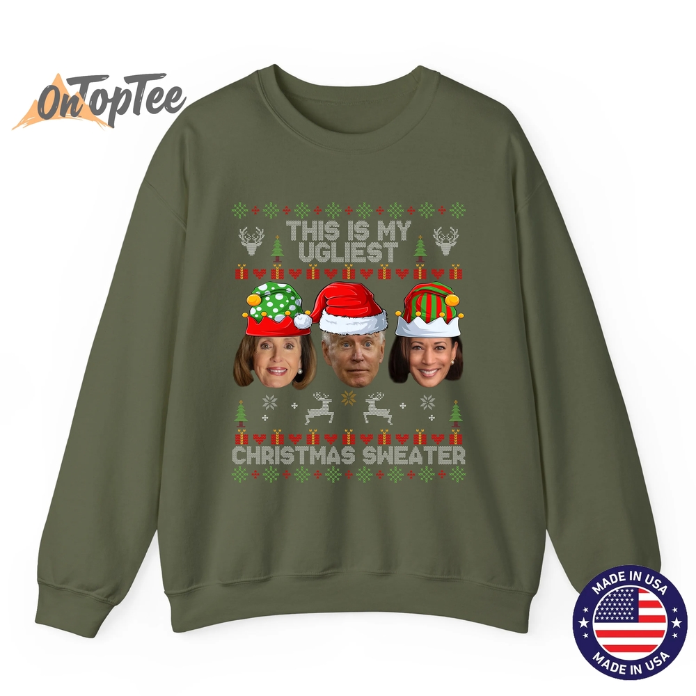 This Is My Ugliest Christmas Funny Joe Biden Kamala Sweatshirt This Is My Ugliest Christmas Funny Joe Biden Kamala Sweatshirt
