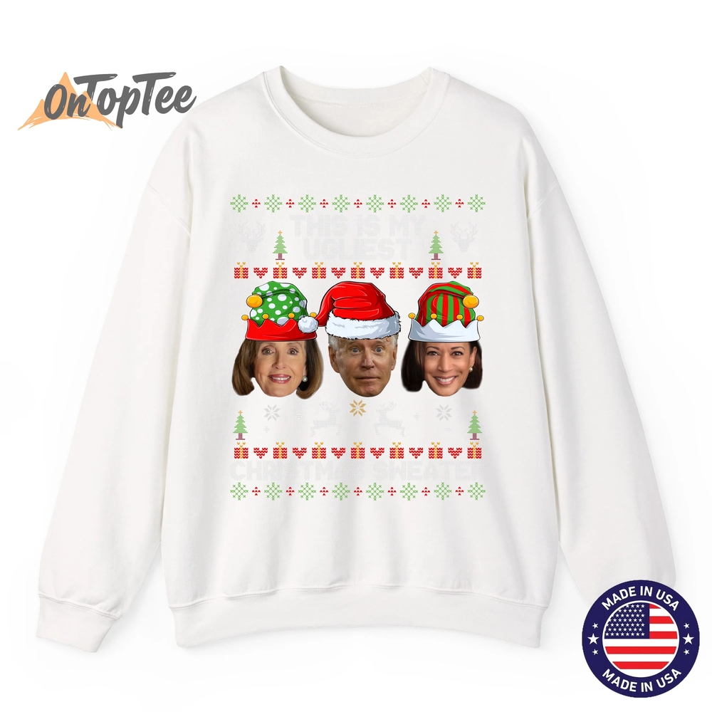 This Is My Ugliest Christmas Funny Joe Biden Kamala Sweatshirt This Is My Ugliest Christmas Funny Joe Biden Kamala Sweatshirt