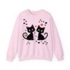 Valentine Cat Happy Meowentines Heart Valentines Cat Lover Sweatshirt
