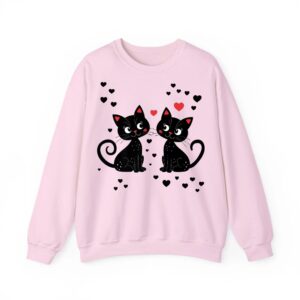 Twins Cats Wedding Bride and Groom Just Married Premium Sweatshirt